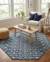 Savannah Pergola Collection Area Rug -  Pergola (Blue) Octagon Blue  lifestyle 55