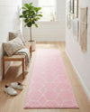 Trellis Mosaic Collection Area Rug - Arborville (Light Pink) Runner Light Pink  lifestyle 29