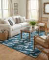 Seaside Haven Rugs Collection Area Rug -  Oceanview Rectangle Blue  lifestyle 19