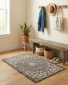Savannah Threads Collection Area Rug -  Serengeti Rectangle Charcoal and Ivory  lifestyle 3