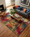 Urban Terrace Collection Area Rug -  Atrium Rectangle Multi  lifestyle 42