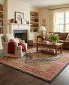 Persian Elegance Collection Area Rug -  Golestan Rectangle Navy Blue  lifestyle 16