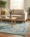 Arcadia Rugs Collection Area Rug -  Atlantis (Gray and Blue) Rectangle Gray and Blue  lifestyle 21