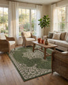 Patio Heritage Collection Area Rug -  Charleston (Green) Rectangle Green  lifestyle 8