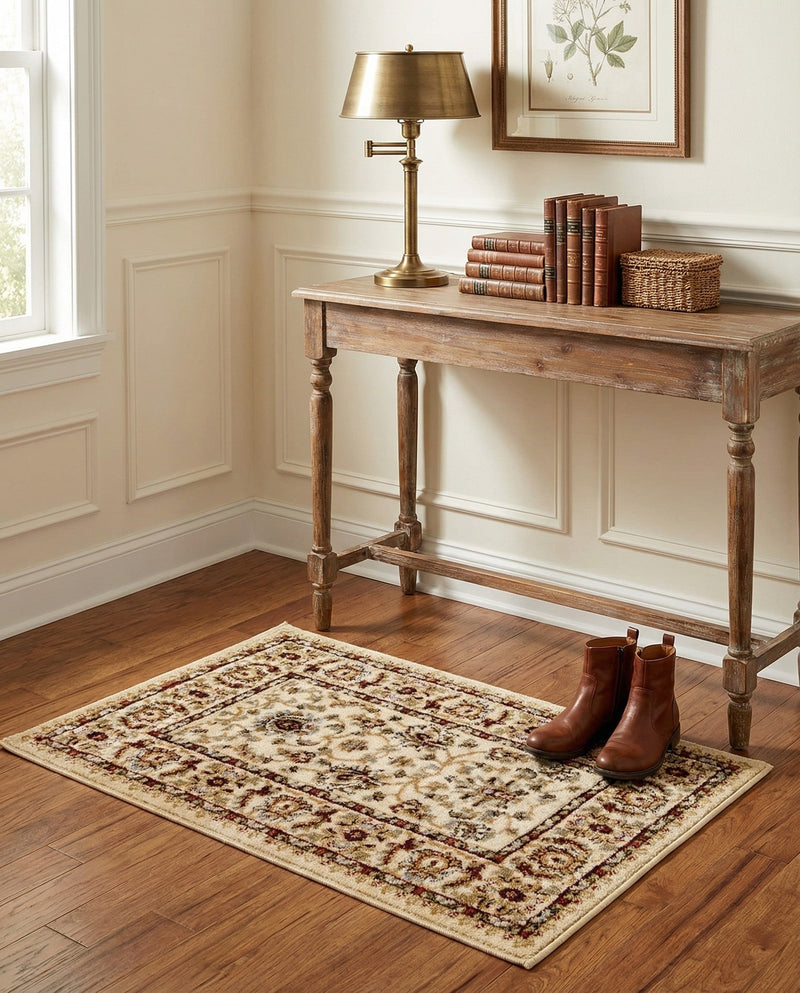 Jaipur Elegance Collection Area Rug -  Nahargarh (Cream) Rectangle Cream  lifestyle 30