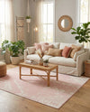 Desert Nomad Terrace Collection Area Rug - Sahara (Pink) Rectangle Pink  lifestyle 20