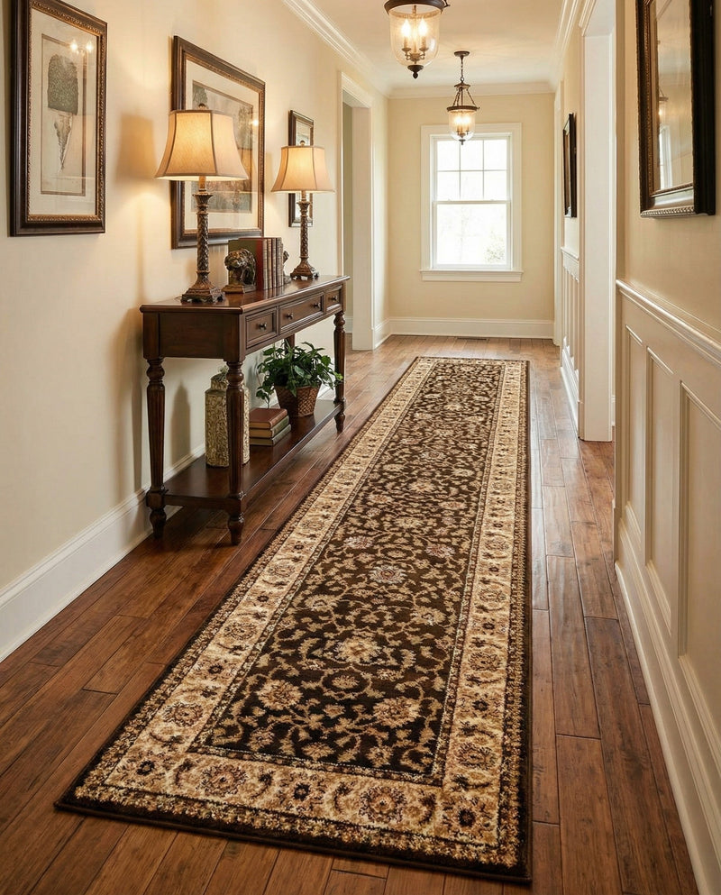 Jaipur Elegance Collection Area Rug -  Nahargarh (Brown) Runner Brown  lifestyle 87