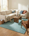 Woven Seaside Jute Collection Area Rug - Savannah (Turquoise) Rectangle Turquoise  lifestyle 18