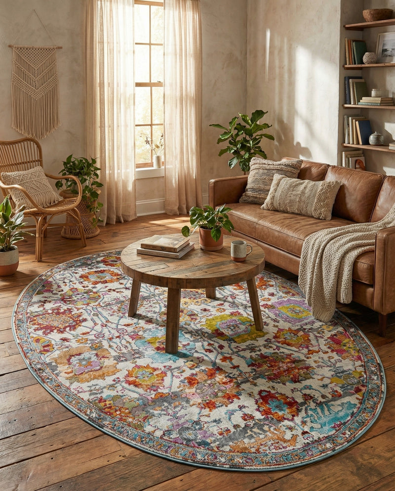 Arcadia Rugs Collection Area Rug -  Elysium Oval Multi  lifestyle 62