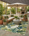 Seaside Blooms Collection Area Rug -  Ivy Rectangle Green  lifestyle 29