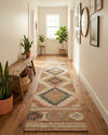 Desert Weave Jute Collection Area Rug - Sahara Runner Multi  lifestyle 48