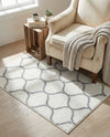 Trellis Mosaic Collection Area Rug -  Pergolatown (Ivory) Rectangle Ivory  lifestyle 16