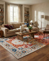 Parisian Elegance Collection Area Rug - Versailles (Rust Red) Rectangle Rust Red  lifestyle 5