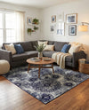 Riviera Elegance Collection Area Rug -  Monaco (Navy Blue) Rectangle Navy Blue  lifestyle 25