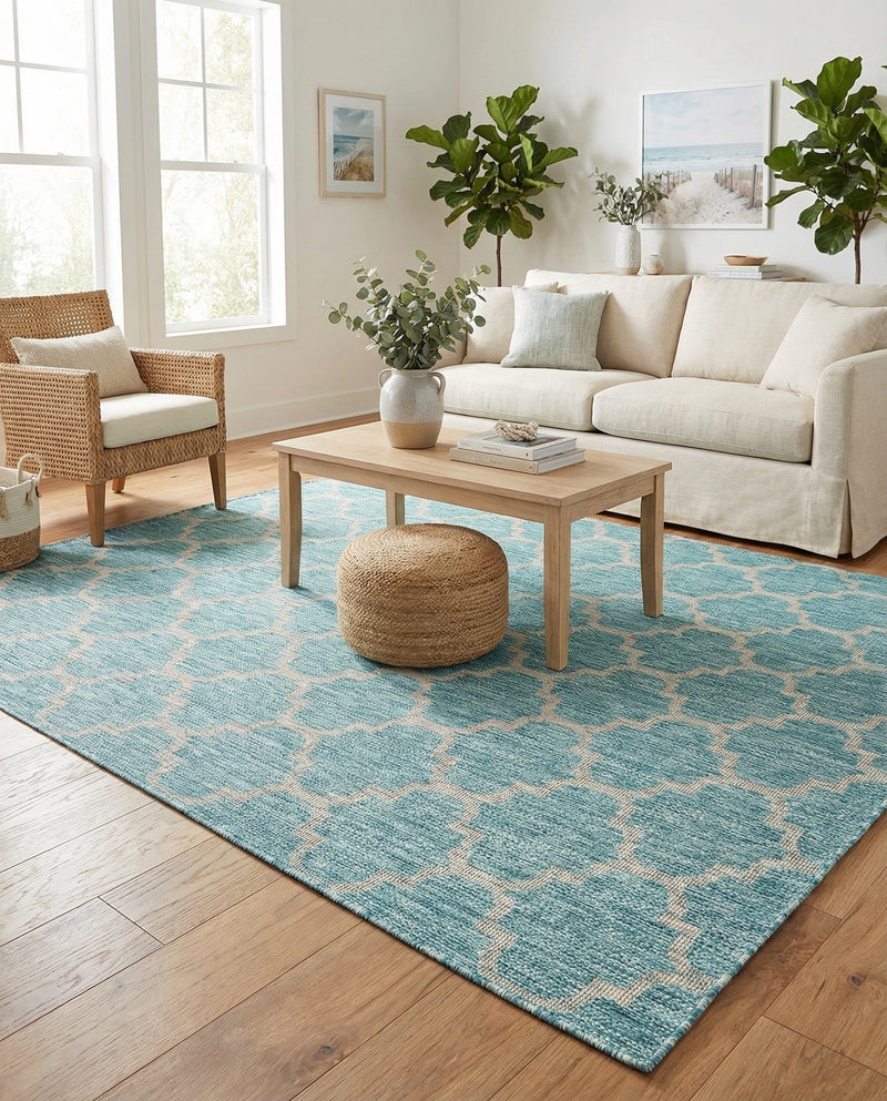 Savannah Pergola Collection Area Rug - Arbor (Aquamarine) Rectangle Aquamarine  lifestyle 15