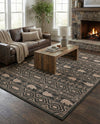 Mesa Oasis Rugs Collection Area Rug - Sundown Rectangle Black  lifestyle 16
