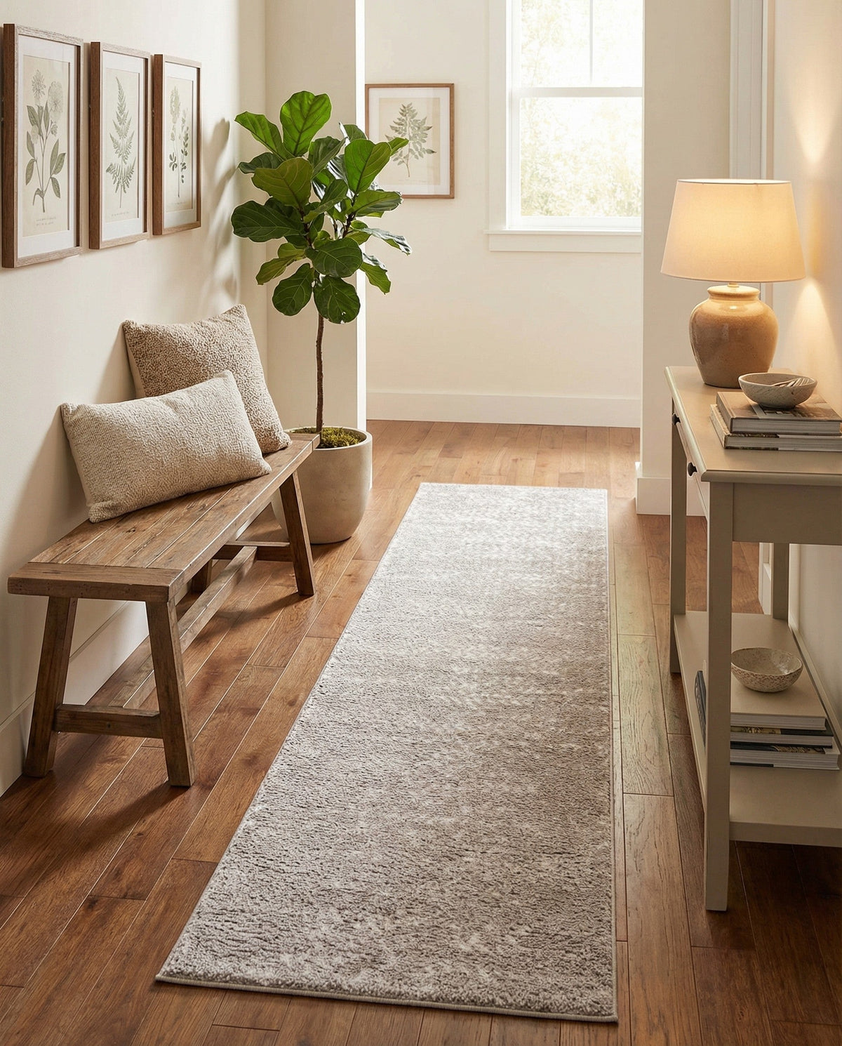 Sienna Collection Area Rug -  Verona Runner Cloud Gray  lifestyle 142