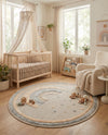 Wonder Tykes Collection Area Rug -  Frolicfield Round Multi  lifestyle 48