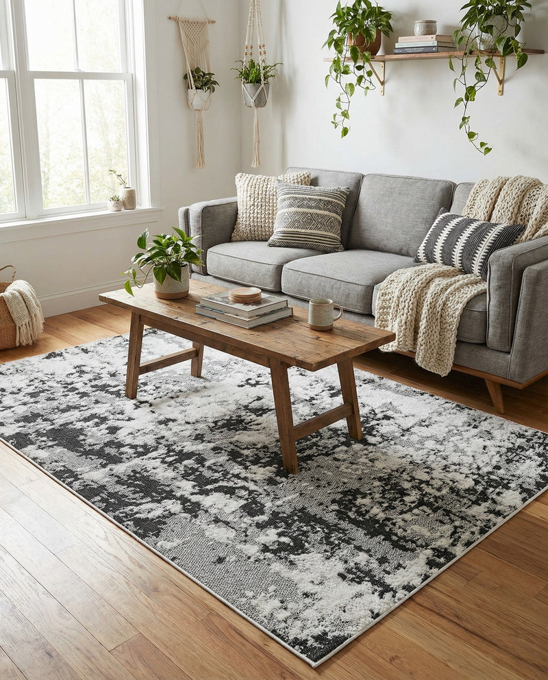Cathedral Elegance Collection Area Rug -  Basilica Rectangle Black  lifestyle 59