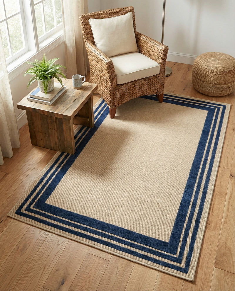 Bahama Breeze Outdoor Collection Area Rug -  Abaco Rectangle Beige  lifestyle 48