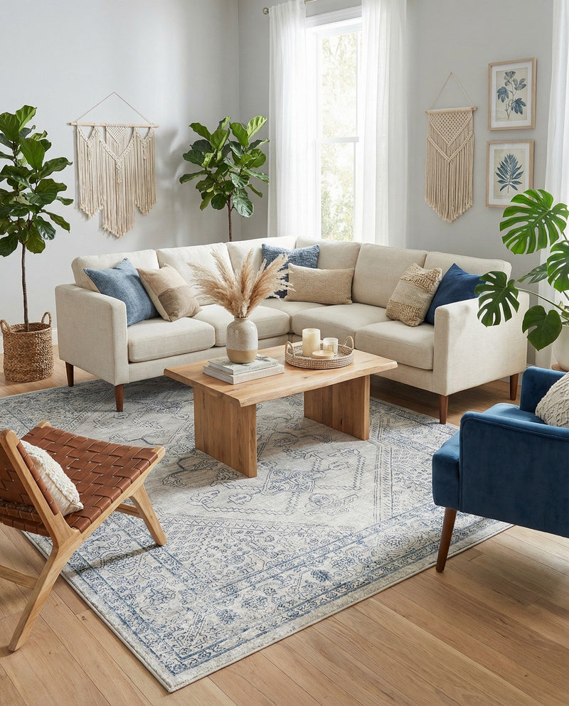 Coastal Haven Collection Area Rug -  Marina Rectangle Gray  lifestyle 16