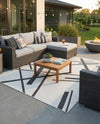 Urban Terrace Collection Area Rug -  Bowery Rectangle Black and White  lifestyle 7