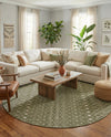 Savannah Pergola Collection Area Rug -  Pergola (Green) Round Green  lifestyle 50