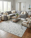 Garden Maze Retreat Collection Area Rug -  Arborlane Rectangle White  lifestyle 22