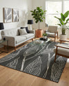 Seaside Blooms Collection Area Rug -  Evergreen (Ivory Charcoal) Rectangle Ivory Charcoal  lifestyle 13