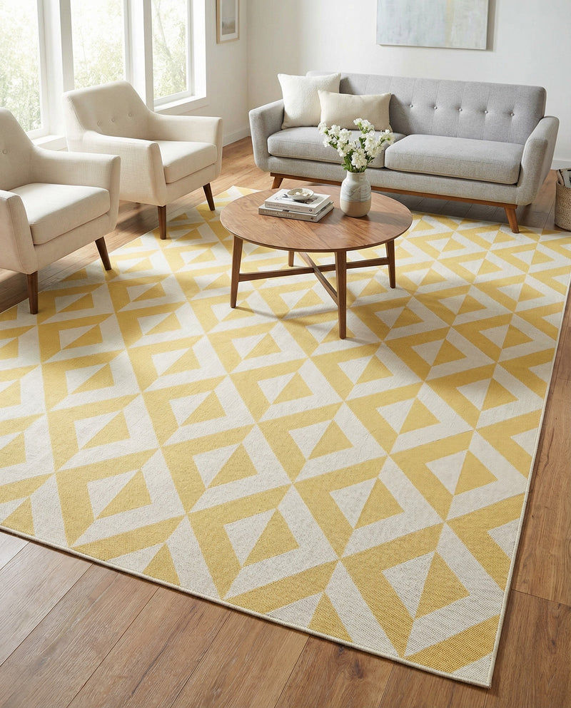 Urban Oasis Rugs Collection Area Rug -  Highrise (Yellow) Rectangle Yellow  lifestyle 6