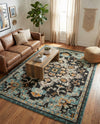 Outdoor Marrakesh Collection Area Rug -  Essaouira Rectangle Navy Blue  lifestyle 7