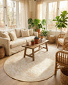 Tribal Terrace Treasures Collection Area Rug - Mayan Marina (Natural) Oval Natural  lifestyle 32
