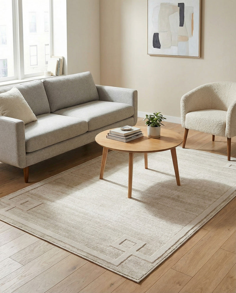 Metro Heights Collection Area Rug -  Bronx Rectangle Beige  lifestyle 37
