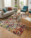 Outdoor Marrakesh Collection Area Rug -  Oujda Rectangle Multi  lifestyle 10