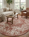 Urban Oasis Rugs Collection Area Rug -  Penthouse (Rust Red) Oval Rust Red  lifestyle 56