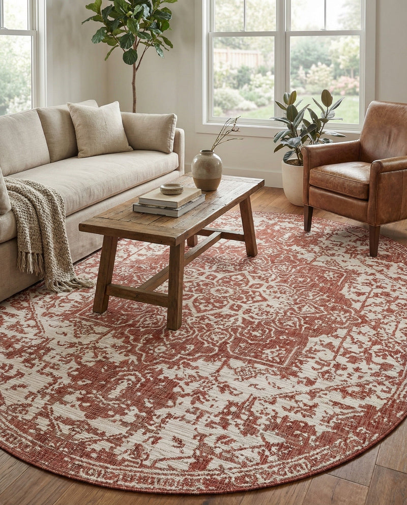 Urban Oasis Rugs Collection Area Rug -  Penthouse (Rust Red) Oval Rust Red  lifestyle 56