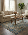 Patio Heritage Collection Area Rug -  Haven Rectangle Blue  lifestyle 26