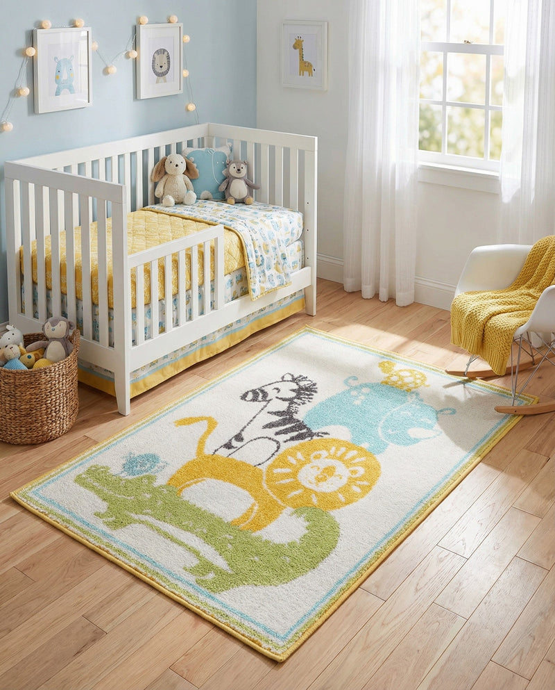 Wonder Tykes Collection Area Rug -  Prismatic Rectangle Ivory  lifestyle 6