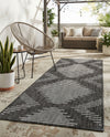 Urban Terrace Collection Area Rug -  Chelsea (Charcoal Gray) Runner Charcoal Gray  lifestyle 82