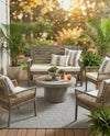 Jill Zarin Sedona Oasis Outdoor Collection Area Rug - Coconino (Silver Stars) Rectangle Silver Stars  lifestyle 7