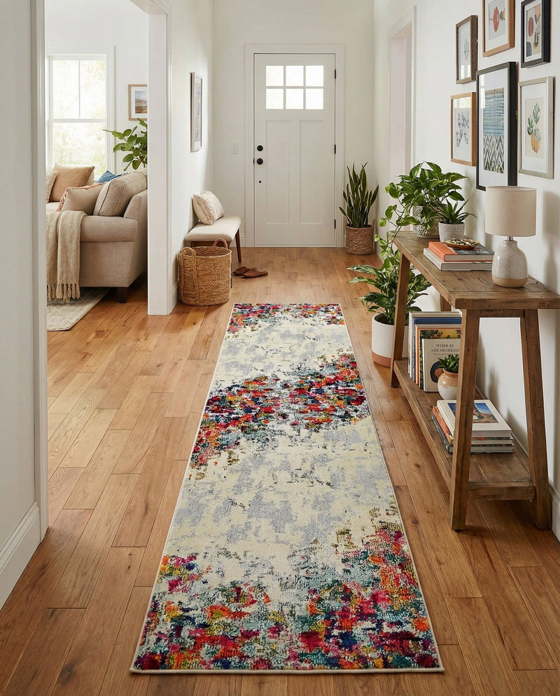 Chromatic Oasis Collection Area Rug -  Blush Runner Multi  lifestyle 76