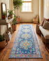 Heritage Elegance Collection Area Rug -  Taj Runner Blue  lifestyle 49