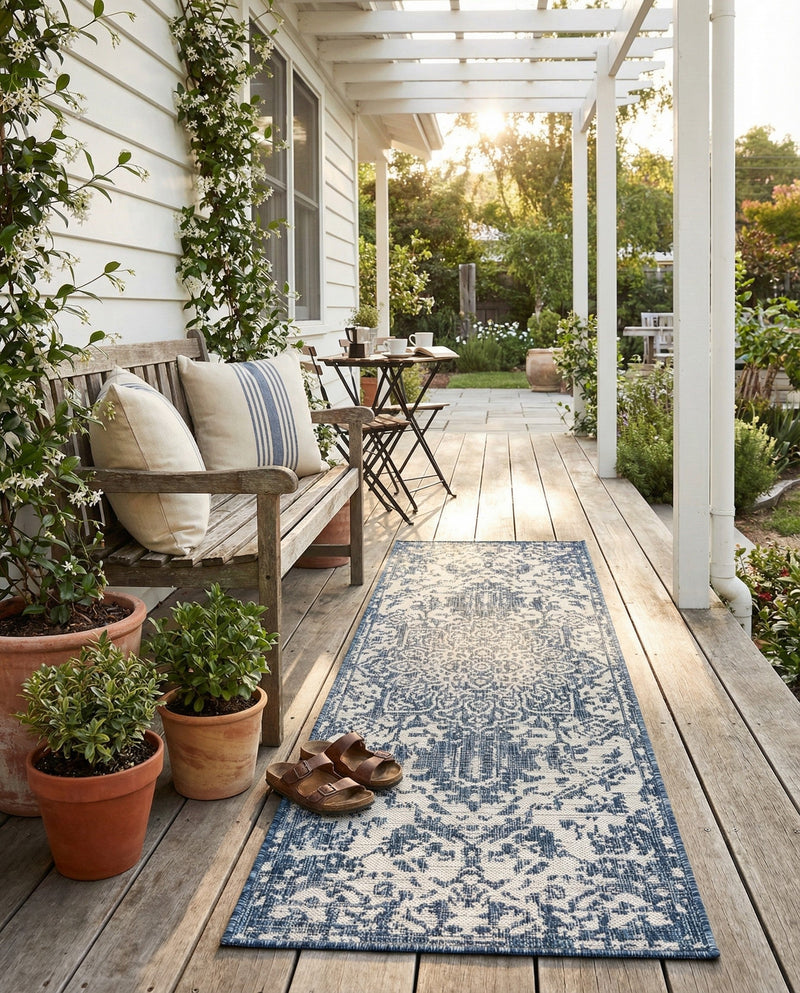 Urban Oasis Rugs Collection Area Rug -  Penthouse (Blue) Runner Blue  lifestyle 46