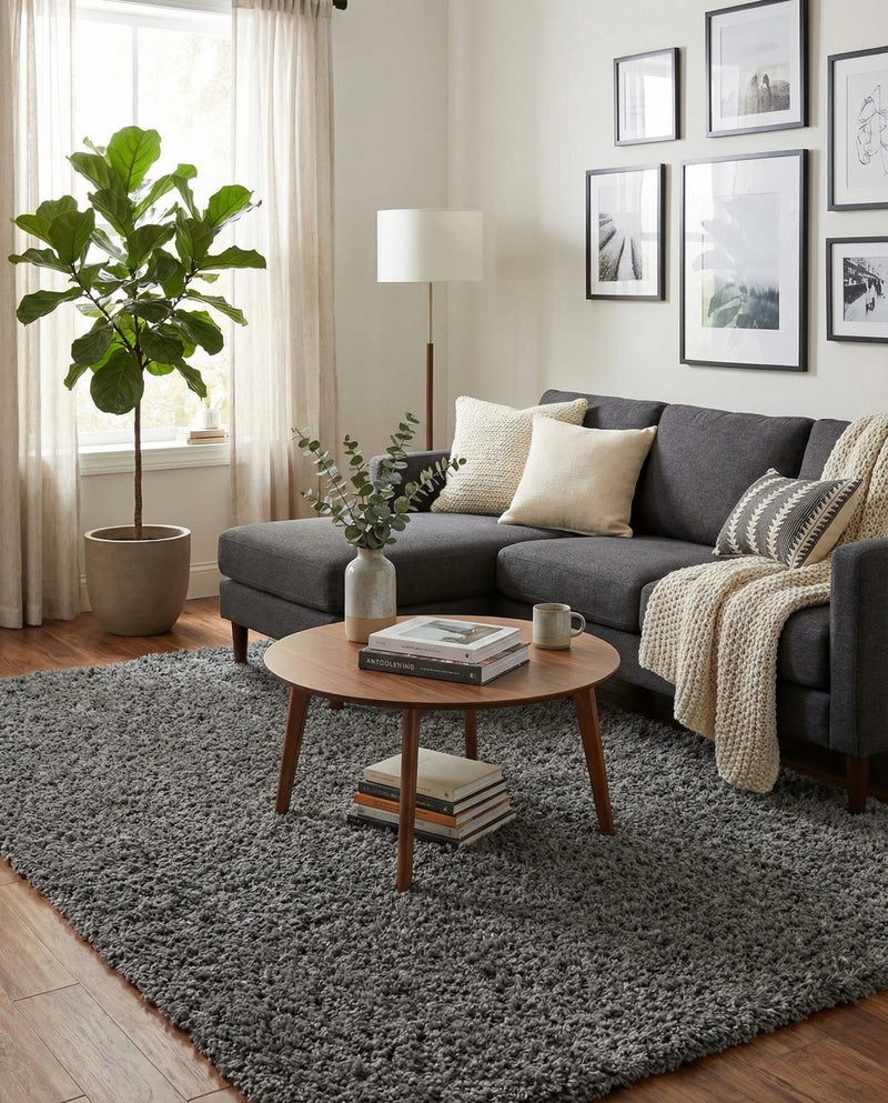 Eternal Plush Oasis Collection Area Rug -  Tranquility (Smoke) Rectangle Smoke  lifestyle 4