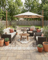 Patio Heritage Collection Area Rug -  Augusta (Natural) Square Natural  lifestyle 56