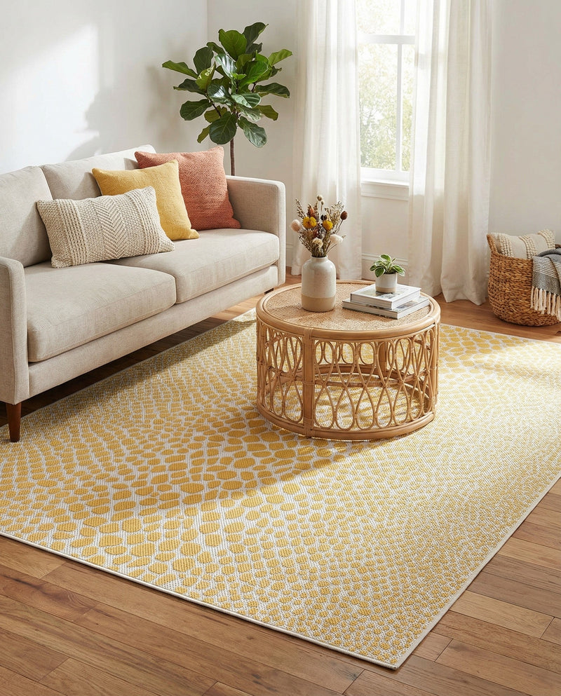 Urban Oasis Rugs Collection Area Rug -  Terrace (Yellow Ivory) Rectangle Yellow Ivory  lifestyle 20