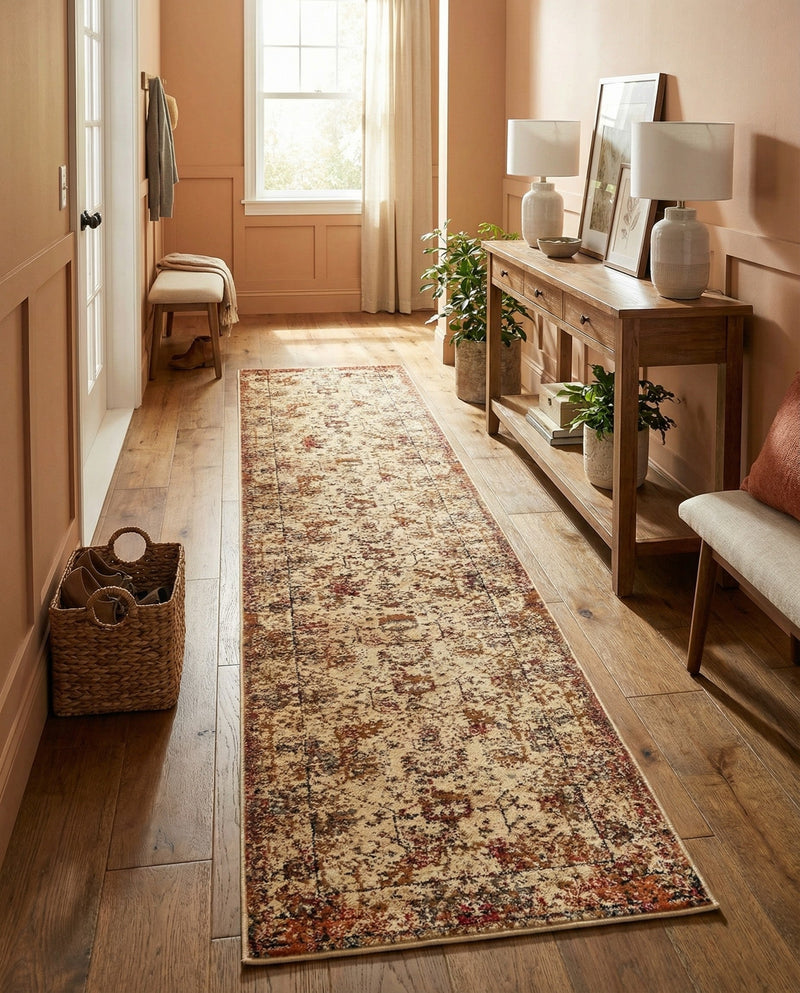 Neptune Elegance Collection Area Rug -  Galatea (Beige Cream) Runner Beige Cream  lifestyle 42