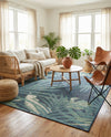 Coastal Terrace Collection Area Rug -  Anchor Rectangle Navy Blue  lifestyle 10