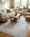 Heritage Elegance Collection Area Rug -  Winterthur (white Gray) Rectangle white Gray  lifestyle 13