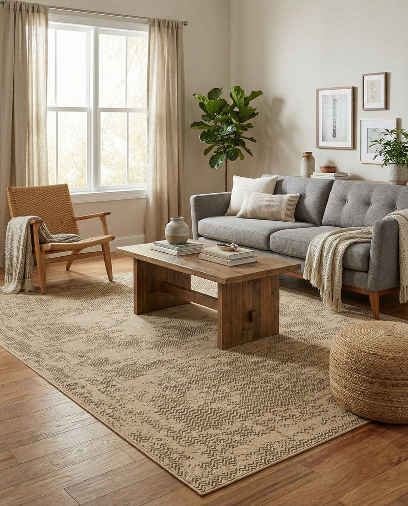 Sahara Sands Collection Area Rug -  Tanis Rectangle Natural  lifestyle 14